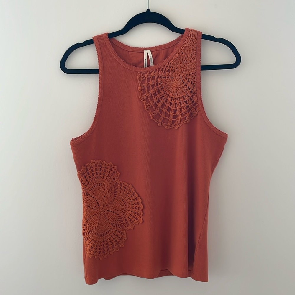 Orange Anthropologie Tank